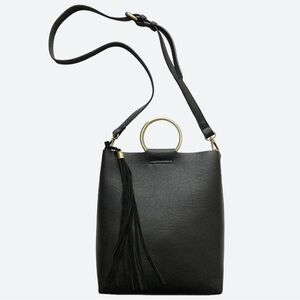 STREET LEVEL VEGAN LEATHER MINI TOTE BAG